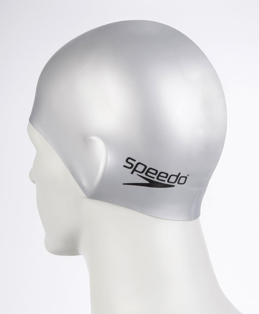Speedo Flat Silicone Swimming Cap - Silver | Allens Of Kingsbury