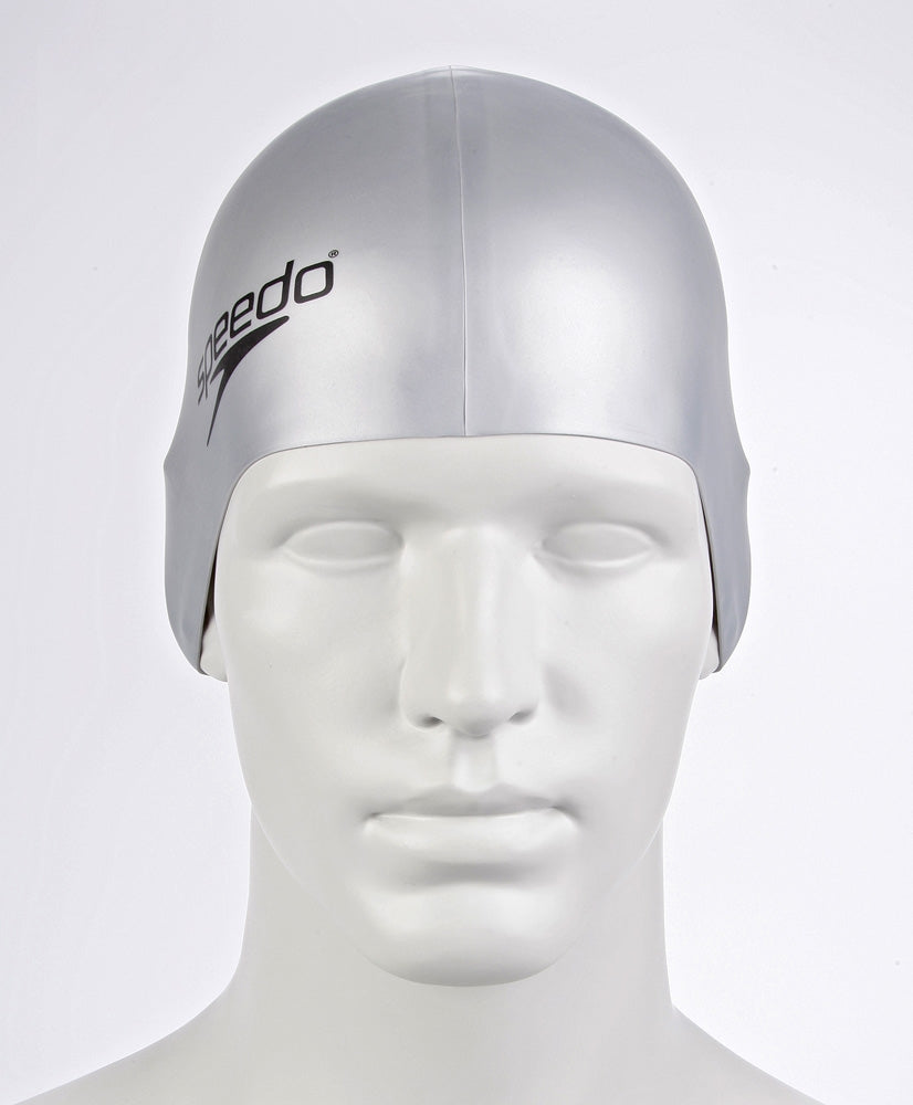 Speedo Flat Silicone Swimming Cap - Silver | Allens Of Kingsbury