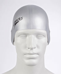 Speedo Flat Silicone Swimming Cap - Silver | Allens Of Kingsbury