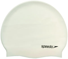 Speedo Flat Silicone Swimming Cap - White | Allens Of Kingsbury