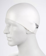 Speedo Flat Silicone Swimming Cap - White | Allens Of Kingsbury