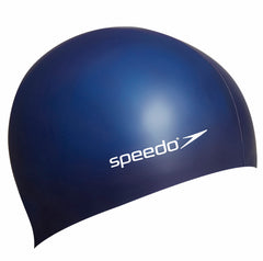 Speedo Plain Flat Silicone Swimming Cap - Blue | Allens Of Kingsbury
