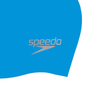 Speedo Plain Moulded Silicone Swimming Cap - Blue | Allens Of Kingsbury