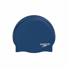 Speedo Plain Moulded Silicone Swimming Cap - Navy | Allens Of Kingsbury