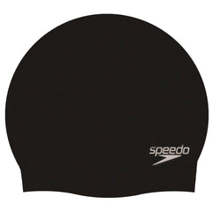 Speedo Plain Moulded Swimming Cap - Black | Allens Of Kingsbury