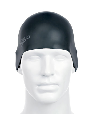 Speedo Plain Moulded Swimming Cap - Black | Allens Of Kingsbury