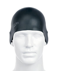 Speedo Plain Moulded Swimming Cap - Black | Allens Of Kingsbury
