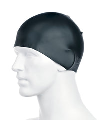 Speedo Plain Moulded Swimming Cap - Black | Allens Of Kingsbury