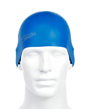 Speedo Plain Moulded Swimming Cap - Blue | Allens Of Kingsbury