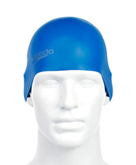 Speedo Plain Moulded Swimming Cap - Blue | Allens Of Kingsbury