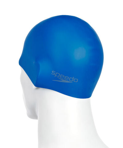 Speedo Plain Moulded Swimming Cap - Blue | Allens Of Kingsbury