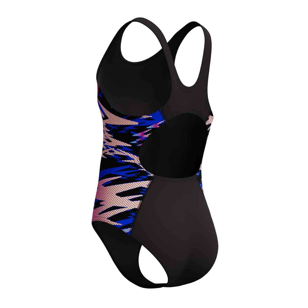 Speedo Girls HyperBoom Splice Muscleback Swimsuit - Anthracite/Margarita Pink | Allens Of Kingsbury