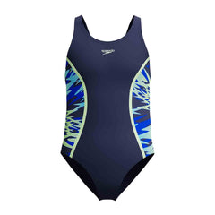 Speedo Girls HyperBoom Splice Muscleback Swimsuit - Peacoat/Deep Sapphire | Allens Of Kingsbury