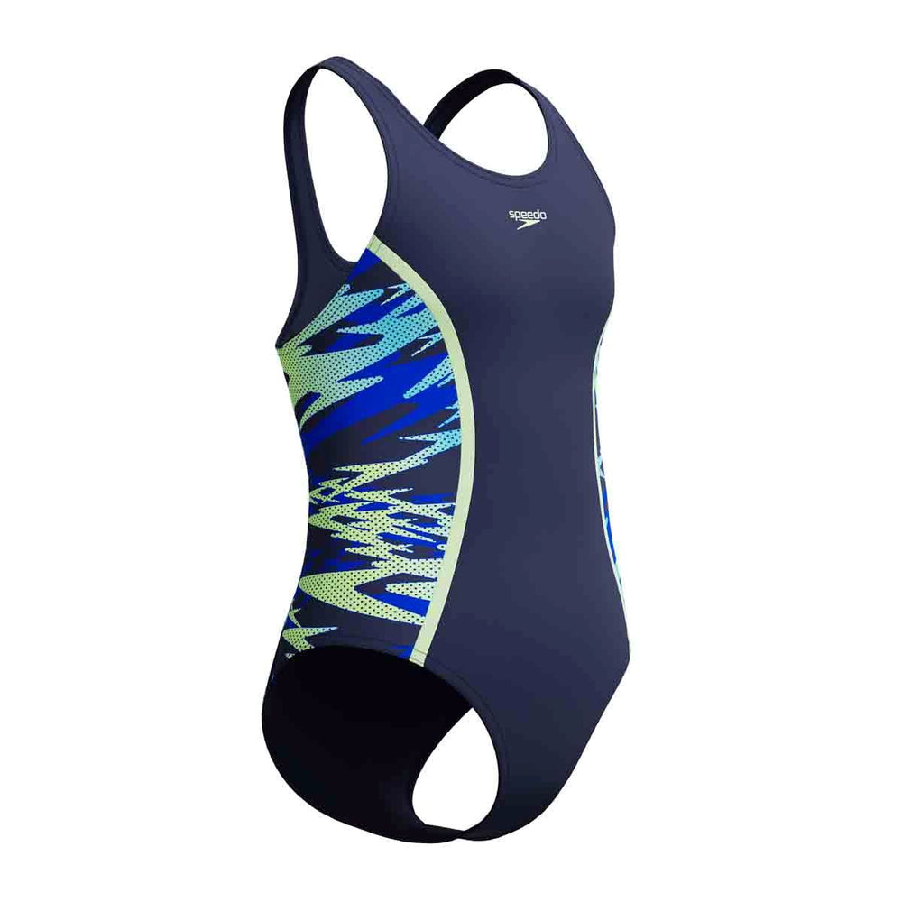 Speedo Girls HyperBoom Splice Muscleback Swimsuit - Peacoat/Deep Sapphire | Allens Of Kingsbury