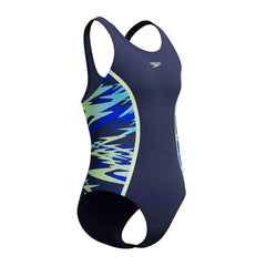Speedo Girls HyperBoom Splice Muscleback Swimsuit - Peacoat/Deep Sapphire | Allens Of Kingsbury