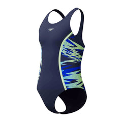 Speedo Girls HyperBoom Splice Muscleback Swimsuit - Peacoat/Deep Sapphire | Allens Of Kingsbury