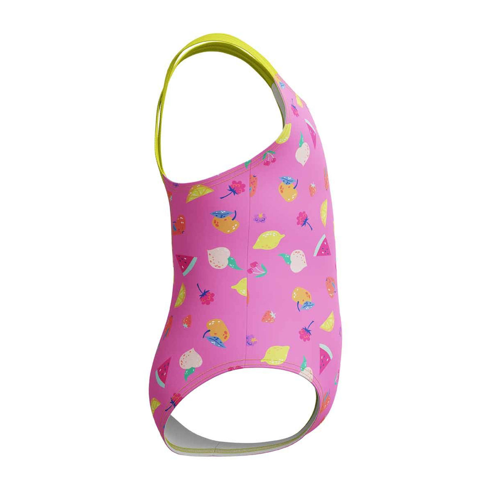 Speedo Girls Printed Crossback 1 Piece Swimsuit - Neon Flamingo | Allens Of Kingsbury