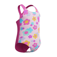 Speedo Girls Printed Racerback 1 Piece Swimsuit - Neon Flamingo | Allens Of Kingsbury