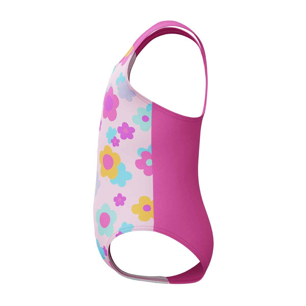 Speedo Girls Printed Racerback 1 Piece Swimsuit - Neon Flamingo | Allens Of Kingsbury