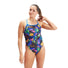 Speedo Womens Allover Digital Vback Swimsuit - Blue
