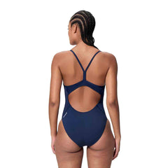 Speedo Womens Endurance+ Logo Thin Strap Swimsuit - Peacoat | Allens Of Kingsbury