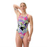 Speedo Womens FL Printed Tie Back Swimsuit - Fronds/Indigo Glow