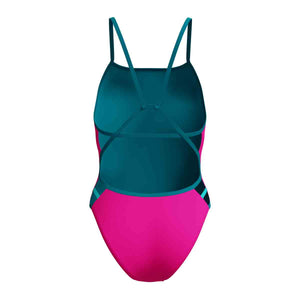 Speedo Womens FL Solid Tri Back Swimsuit - Punchy Pink | Allens Of Kingsbury