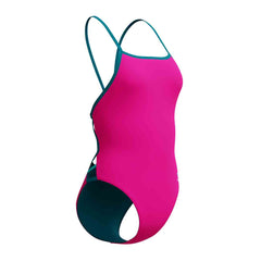 Speedo Womens FL Solid Tri Back Swimsuit - Punchy Pink | Allens Of Kingsbury