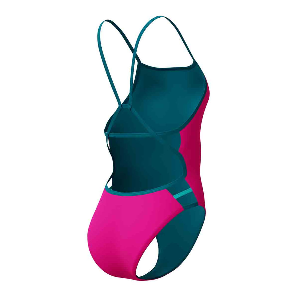 Speedo Womens FL Solid Tri Back Swimsuit - Punchy Pink | Allens Of Kingsbury