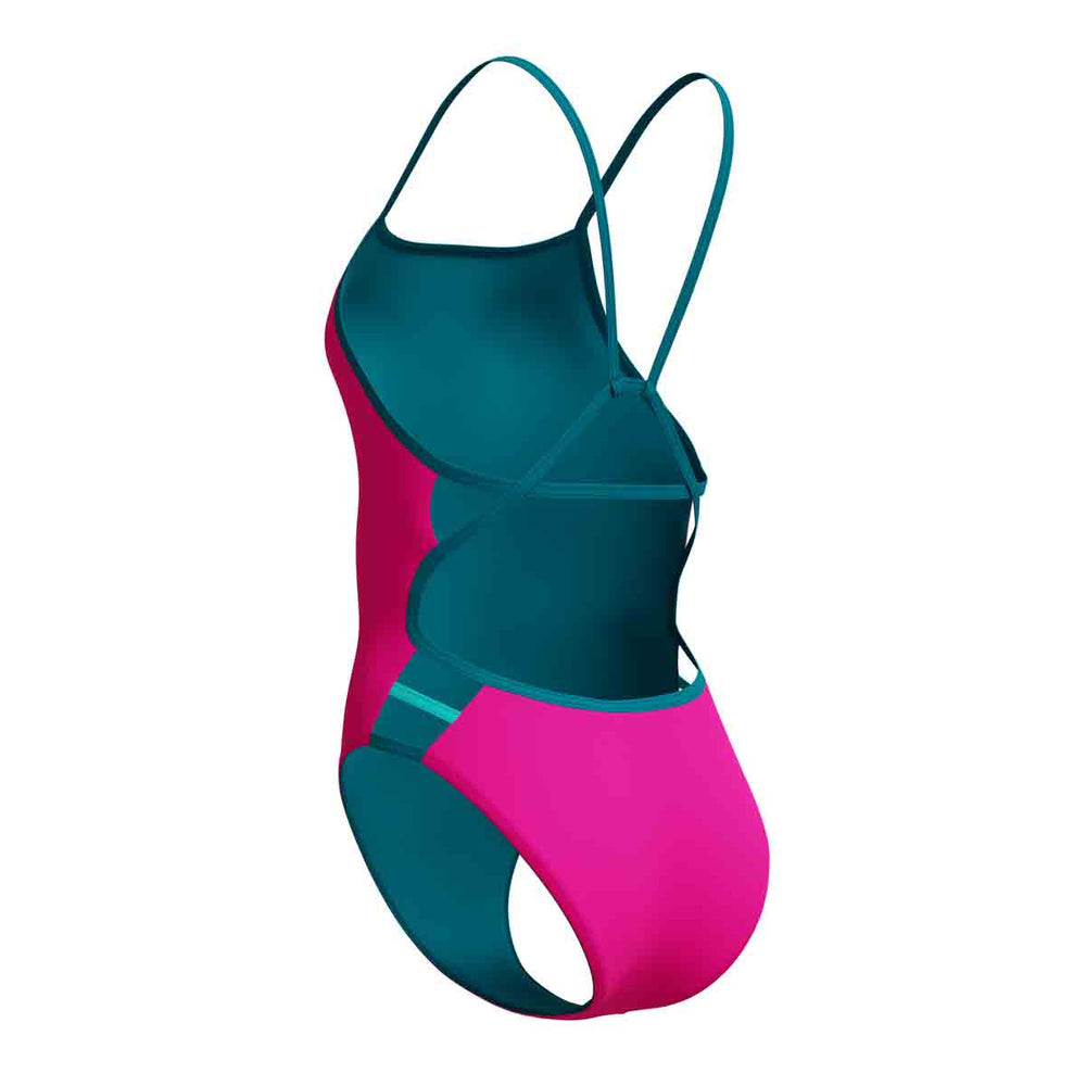 Speedo Womens FL Solid Tri Back Swimsuit - Punchy Pink | Allens Of Kingsbury