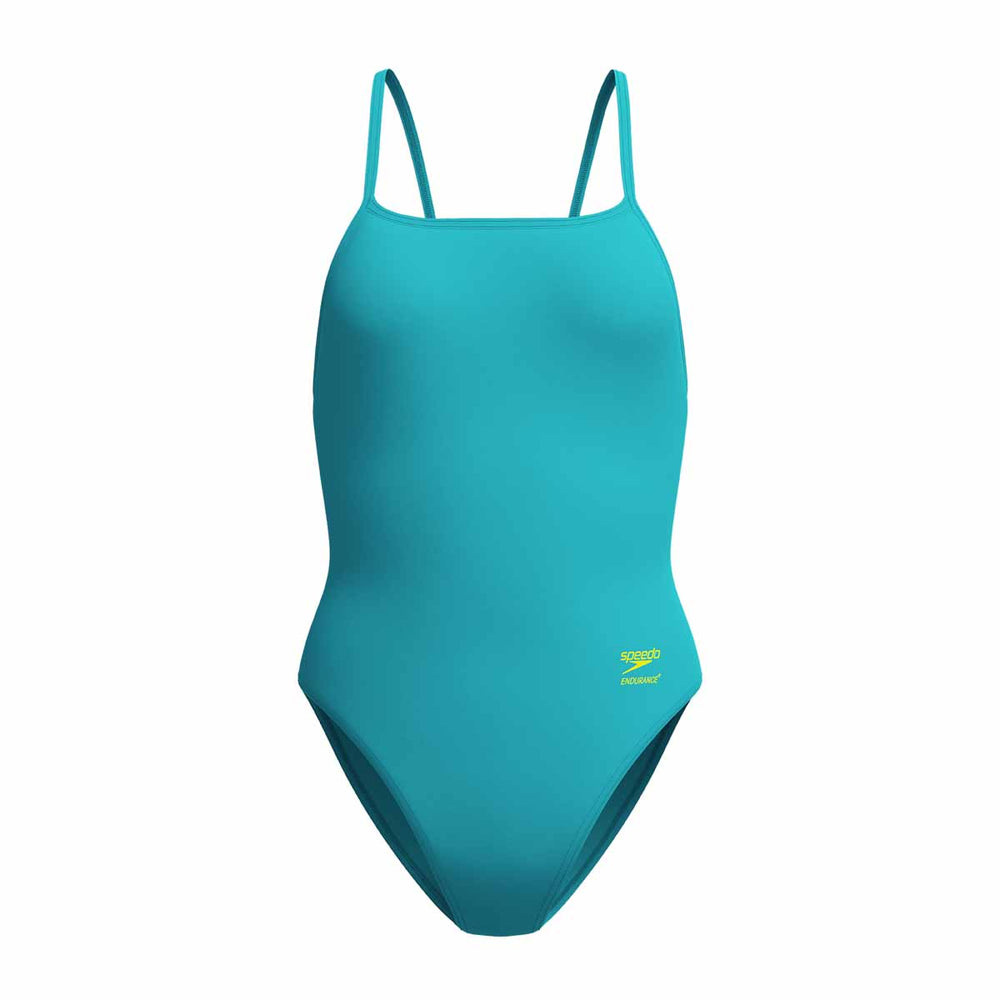 Speedo Womens FL Solid Web Back Swimsuit - Turquoise Gem | Allens Of Kingsbury