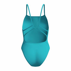 Speedo Womens FL Solid Web Back Swimsuit - Turquoise Gem | Allens Of Kingsbury