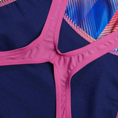 Speedo Womens Allover Digital Recordbreaker Swimsuit - Black/Kiki Pink/Picton Blue - Allens Swimwear