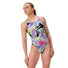 Speedo Womens FL Printed Powerback Swimsuit - Fronds/Indigo Glow