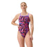 Speedo Womens FL Printed Turnback Swimsuit - Fusion Flare/Indigo Glow