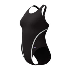 Speedo Womens Vanquisher Movement Back Swimsuit - Black/Silver | Allens Of Kingsbury