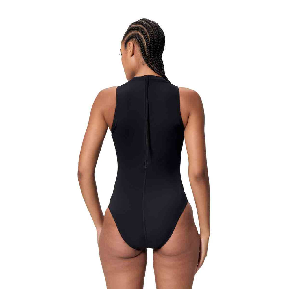 Speedo Womens Endurance+ Logo Hydrasuit Swimsuit - Anthracite | Allens Of Kingsbury