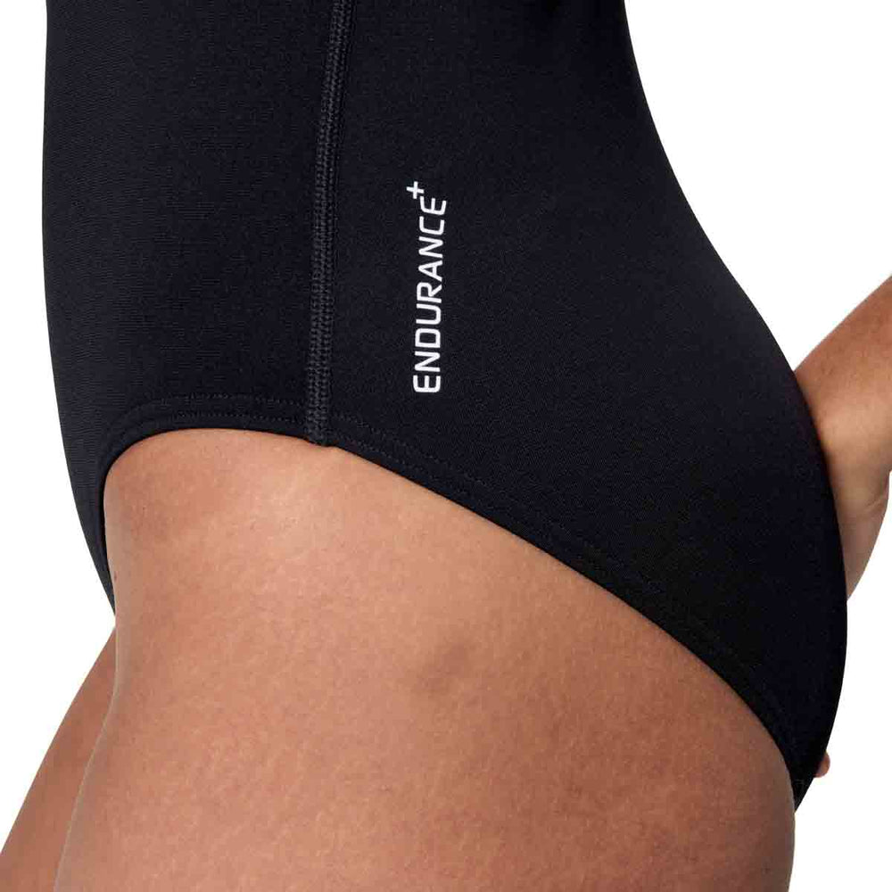 Speedo Womens Endurance+ Logo Hydrasuit Swimsuit - Anthracite | Allens Of Kingsbury