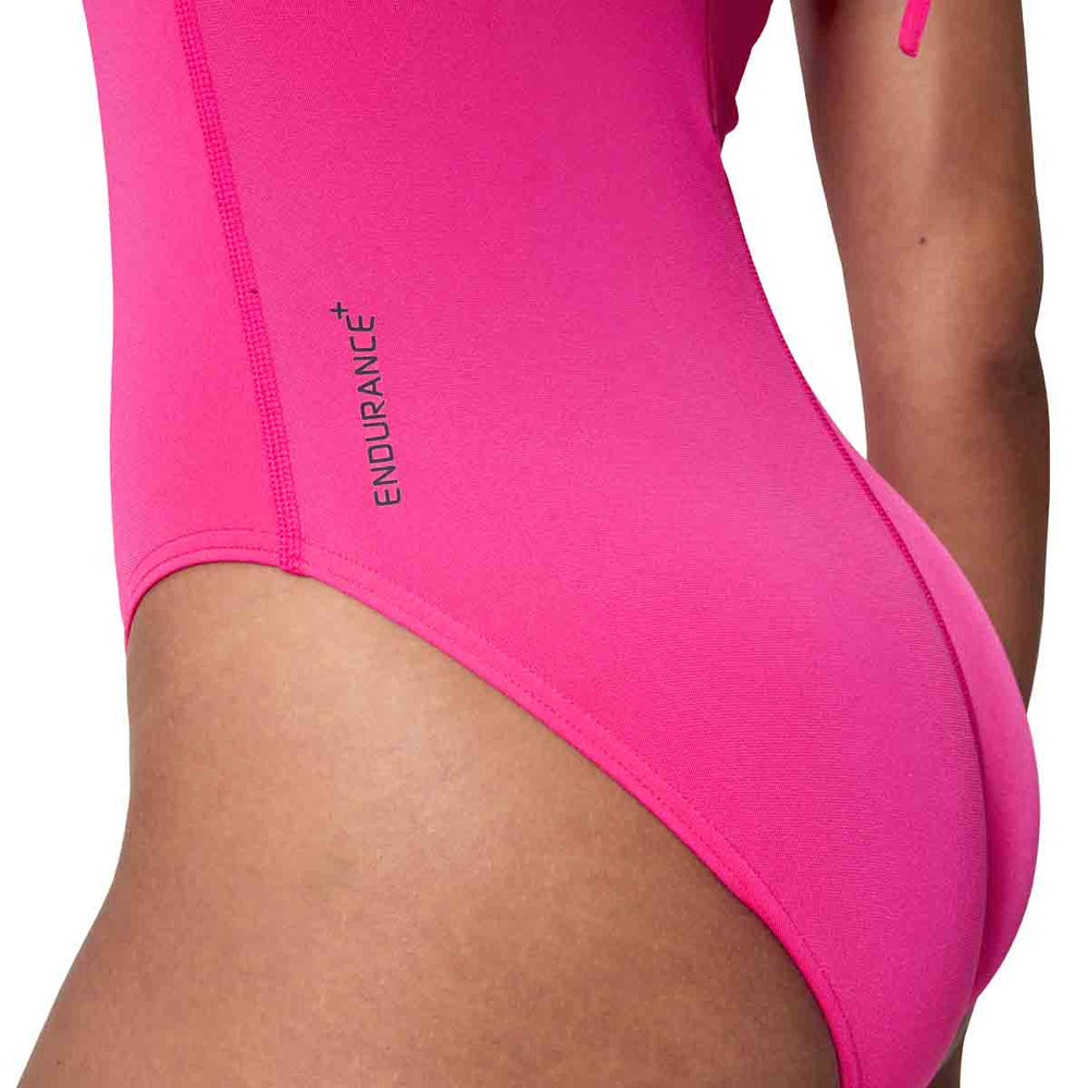 Speedo Womens Endurance+ Logo Hydrasuit Swimsuit - Margarita Pink | Allens Of Kingsbury