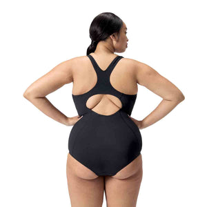 Speedo Womens Plus Size Endurance+ Medalist Swimsuit - Black | Allens Of Kingsbury