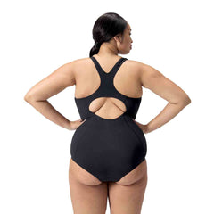 Speedo Womens Plus Size Endurance+ Medalist Swimsuit - Black | Allens Of Kingsbury