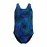 Speedo Girls Digital Allover Leaderback Swimsuit - Deep Sapphire/Mayan Blue
