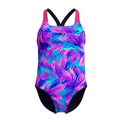 Speedo Girls Digital Allover Powerback Swimsuit - Margarita Pink/Peacoat | Allens Of Kingsbury