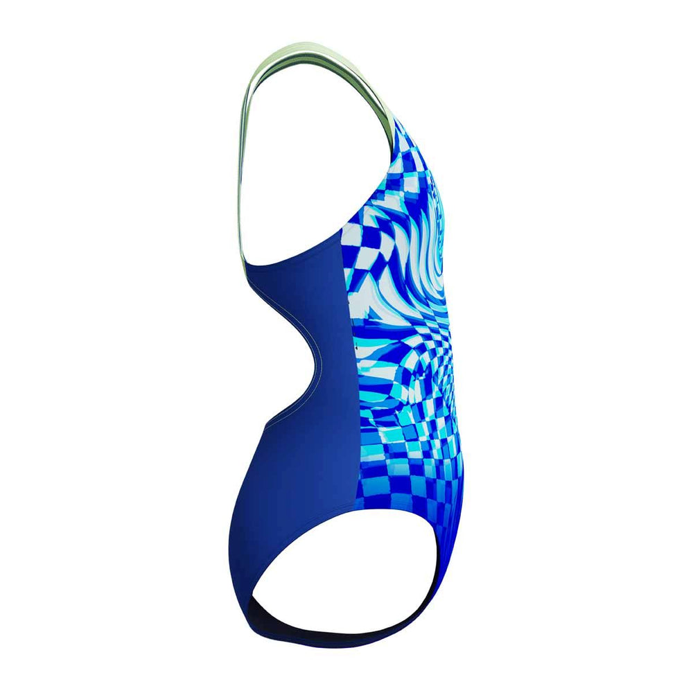 Speedo Girls Digital Placement Splashback Swimsuit - Deep Sapphire/Pale Clover | Allens Of Kingsbury