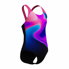 Speedo Girls Digital Placement Splashback Swimsuit - Margarita Pink/Anthracite | Allens Of Kingsbury