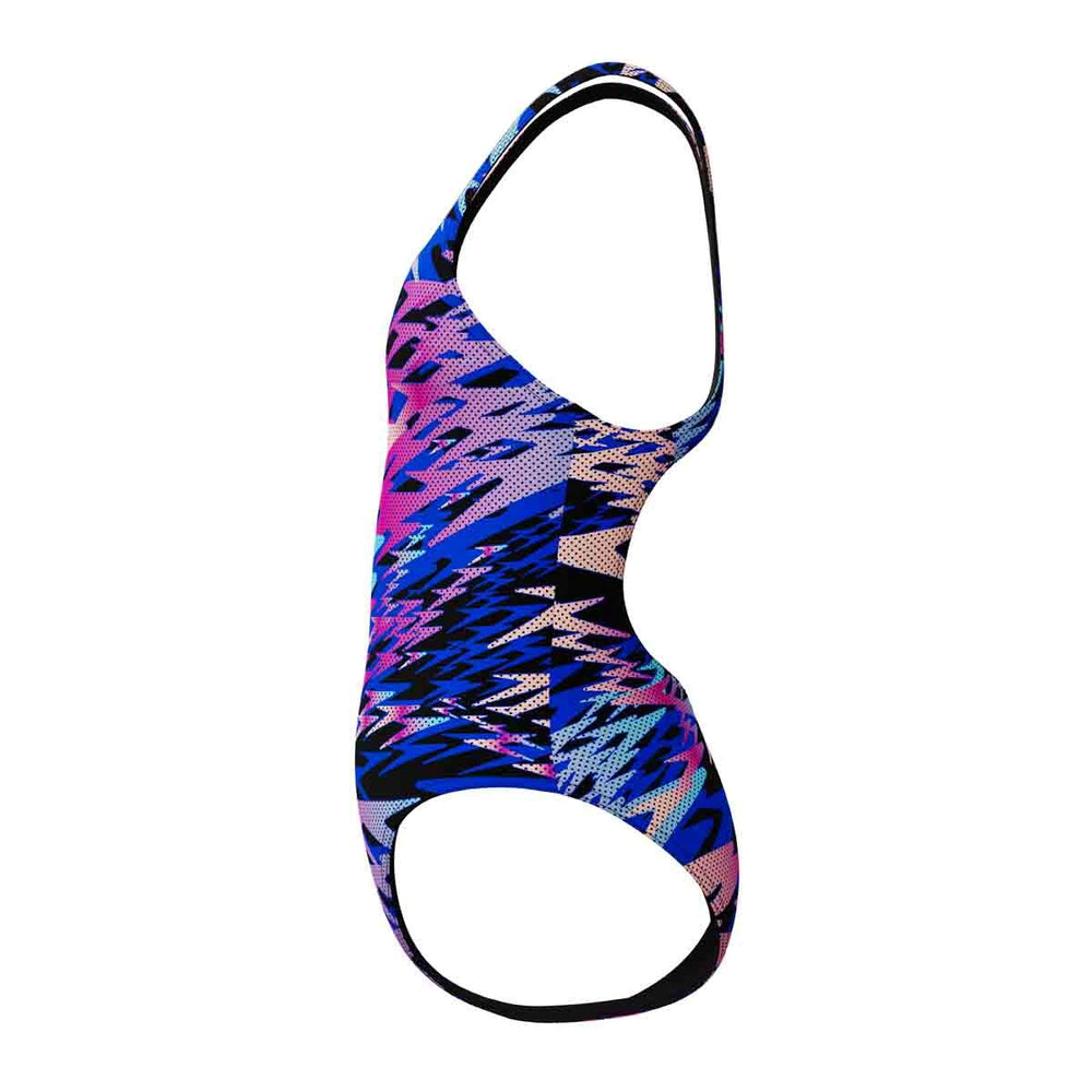 Speedo Girls HyperBoom Print Medalist Swimsuit - Anthracite | Allens Of Kingsbury