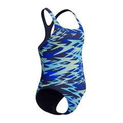 Speedo Girls HyperBoom Print Medalist Swimsuit - Peacoat | Allens Of Kingsbury