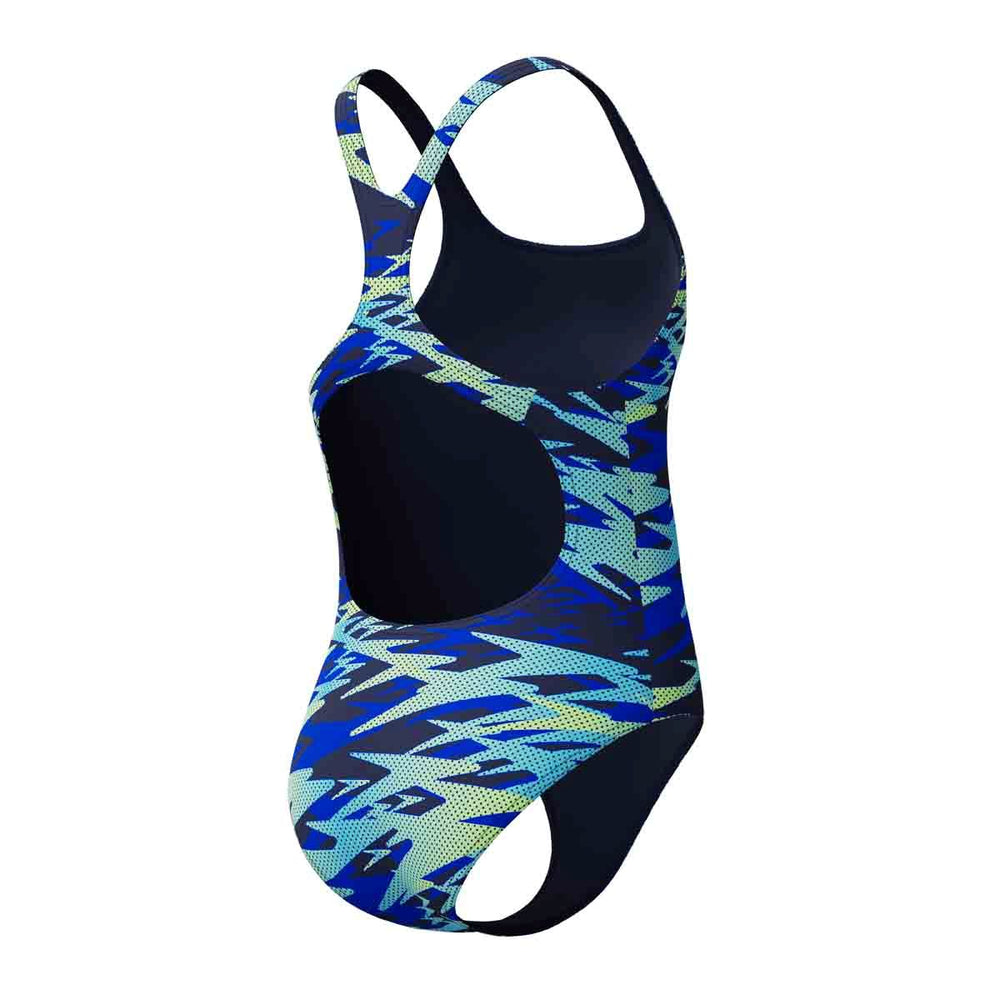 Speedo Girls HyperBoom Print Medalist Swimsuit - Peacoat | Allens Of Kingsbury