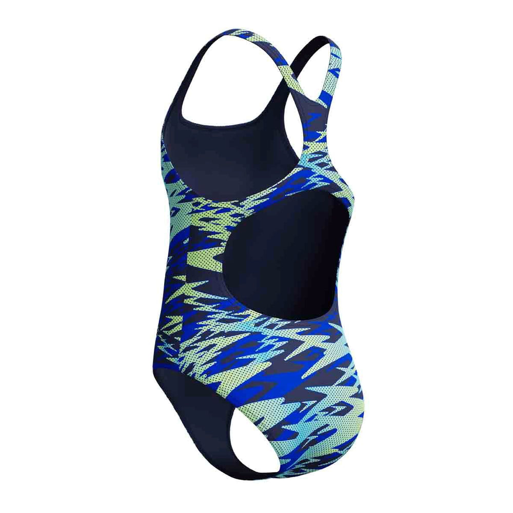 Speedo Girls HyperBoom Print Medalist Swimsuit - Peacoat | Allens Of Kingsbury