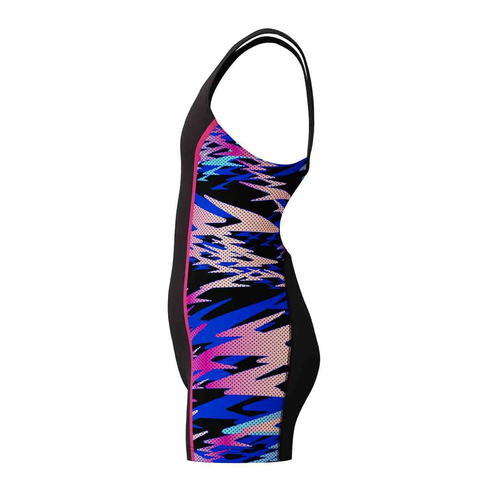 Speedo Girls HyperBoom Splice Muscleback Legsuit - Anthracite/Margarita Pink | Allens Of Kingsbury